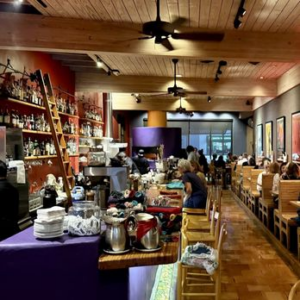 Dining room of Cappy's restaurant in San Antonio.