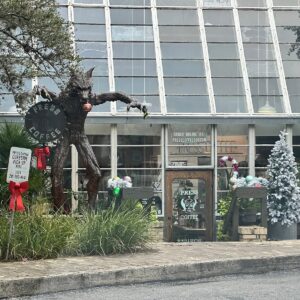Front entrance and view of Press Coffee in San Antonio.