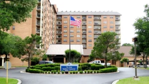 Building and front view of the Army Residence Community in San Antonio
