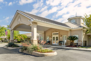 Entrance of Brookdale Oakwell Senior living
