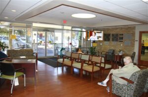Welcome area in the Bob Ross senior center.